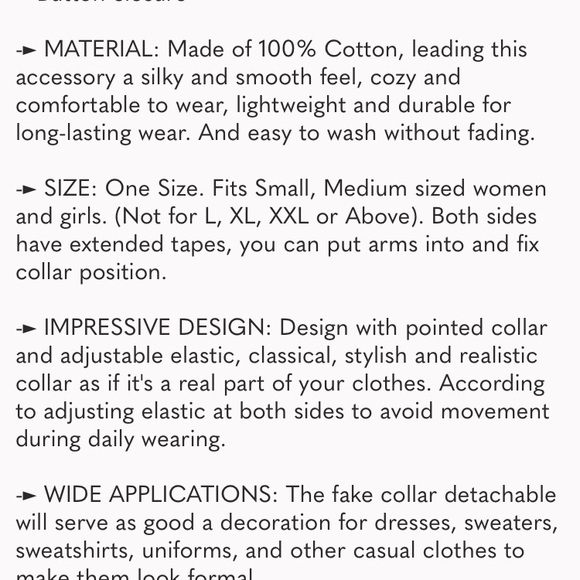 Fake Collar Detachable  Collar Blouse Half Shirts Peter Pan Faux False Collar - Picture 8 of 8